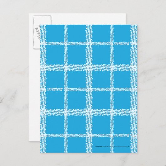 Carte Postale Aqua Plaid (Devant / Derrière)