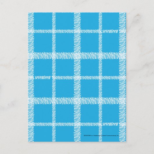 Carte Postale Aqua Plaid (Devant)