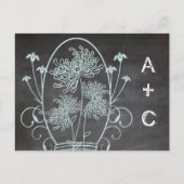 Carte Postale Aqua Powder Blue Mason Jar Chalkboard Mariage (Devant)