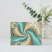 Carte Postale Aqua Satin - Fractal (Debout devant)