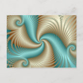 Carte Postale Aqua Satin - Fractal (Devant)