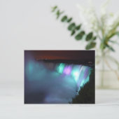 Carte postale Aqua violet de nuit de Niagara Falls (Debout devant)