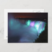 Carte postale Aqua violet de nuit de Niagara Falls (Devant / Derrière)