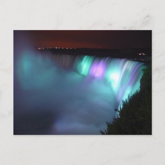 Carte postale Aqua violet de nuit de Niagara Falls (Devant)