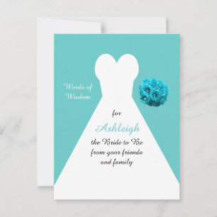 Carte postale Aqua Words of Wisdom for Brides