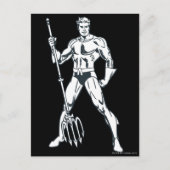 Carte Postale Aquaman avec Pitchfork BW (Devant)