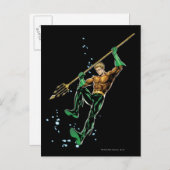 Carte Postale Aquaman avec Spear (Devant / Derrière)