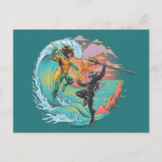 Carte Postale Aquaman & Black Manta Raz-de-marée (Devant)