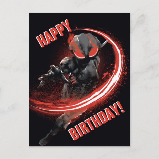 Carte Postale Aquaman | Black Manta Red Swipe Graphic (Devant)