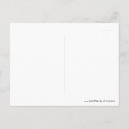 Carte Postale Aquaman | Chibi Aquaman Graphisme sous-marin (Dos)