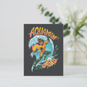 Carte Postale Aquaman et graphique de surf Trident Rising (Debout devant)