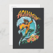 Carte Postale Aquaman et graphique de surf Trident Rising (Devant / Derrière)