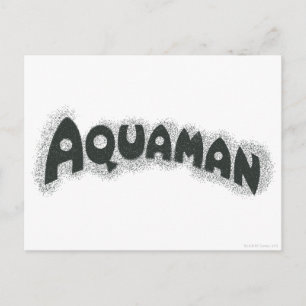 Carte Postale Aquaman Grunge Black Logo