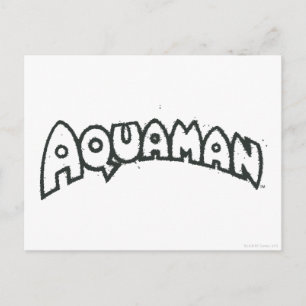 Carte Postale Aquaman Grunge Black Logo 2