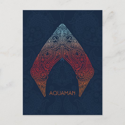 Carte Postale Aquaman | Logo de Paisley Aquaman (Devant)