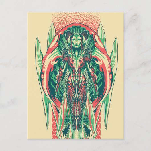 Carte Postale Aquaman | Queen Fisherman Art Nouveau Panel (Devant)