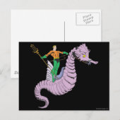Carte Postale Aquaman Rides Seahorse (Devant / Derrière)