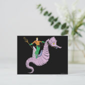 Carte Postale Aquaman Rides Seahorse (Debout devant)
