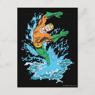 Carte Postale Aquaman saute dans la vague