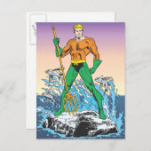 Carte Postale Aquaman Stand Avec Spear (Devant / Derrière)