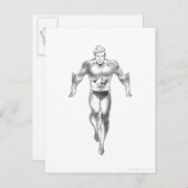 Carte Postale Aquaman tourne BW (Devant / Derrière)