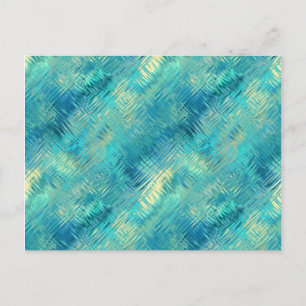 Carte Postale Aquamarine Blue Crystal Gel Texture