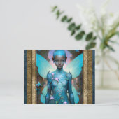 Carte Postale Aquamarine Fairy Imaginaire Art (Debout devant)