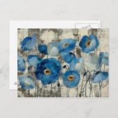 Carte Postale Aquamarine Floral (Devant / Derrière)