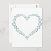 Carte Postale Aquamarine Gem Heart (Devant / Derrière)