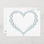 Carte Postale Aquamarine Gem Heart (Devant / Derrière)