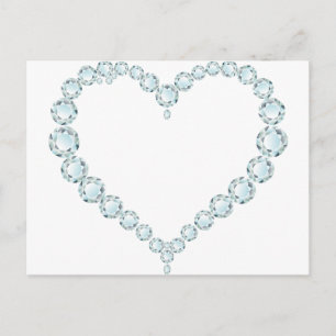 Carte Postale Aquamarine Gem Heart