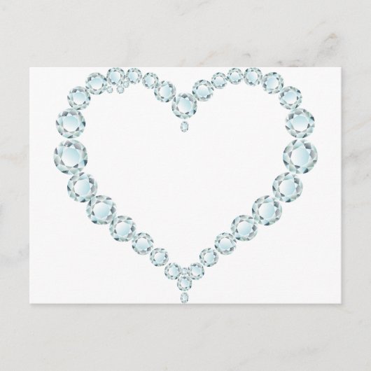 Carte Postale Aquamarine Gem Heart (Devant)