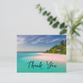 Carte Postale Aquamarine Ocean Tropical Beach Scenic Thank You (Debout devant)