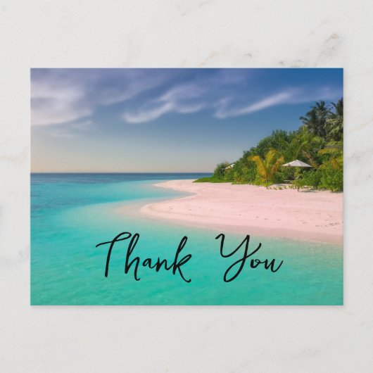Carte Postale Aquamarine Ocean Tropical Beach Scenic Thank You (Devant)