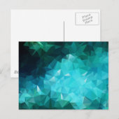 Carte Postale Aquamarine polygonale Abstrait (Devant / Derrière)