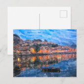 Carte Postale Aquarell. Abandonner à Vila Nova de Gaia am Douro. (Devant / Derrière)