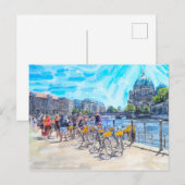 Carte Postale Aquarell Illustration von Berlin mit Dom. (Devant / Derrière)