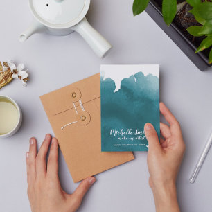 Carte Postale Aquarelle Abstraite couleur turquoise trait de bro