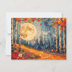 Carte Postale Aquarelle Abstraite illustration de la pleine lune
