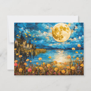 Carte Postale Aquarelle Abstraite illustration de refl pleine lu