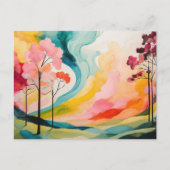 Carte Postale Aquarelle Abstraite Vivid Springtime (Devant)