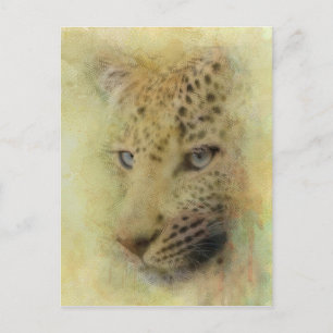 Carte Postale Aquarelle africaine de la faune léopard