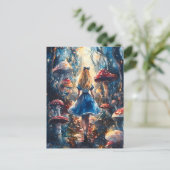 Carte Postale Aquarelle Alice au pays des merveilles (Debout devant)