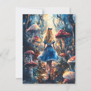 Carte Postale Aquarelle Alice au pays des merveilles