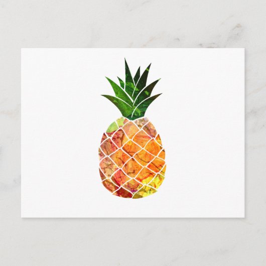 Carte Postale Aquarelle ananas (Devant)
