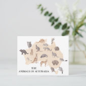 Carte Postale Aquarelle Animaux d'Australie (Debout devant)