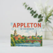 Carte postale aquarelle Appleton WI (Debout devant)