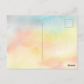 Carte Postale Aquarelle Arbre Baptême Christening Merci (Dos)