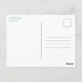 Carte Postale Aquarelle Arbre de Noël Avec Neige Or (Dos)