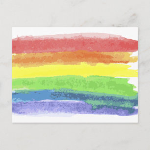 Carte Postale Aquarelle arc-en-ciel